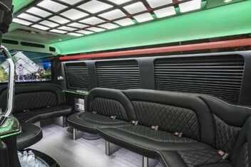 Santa Ana Sprinter Party Bus Interior