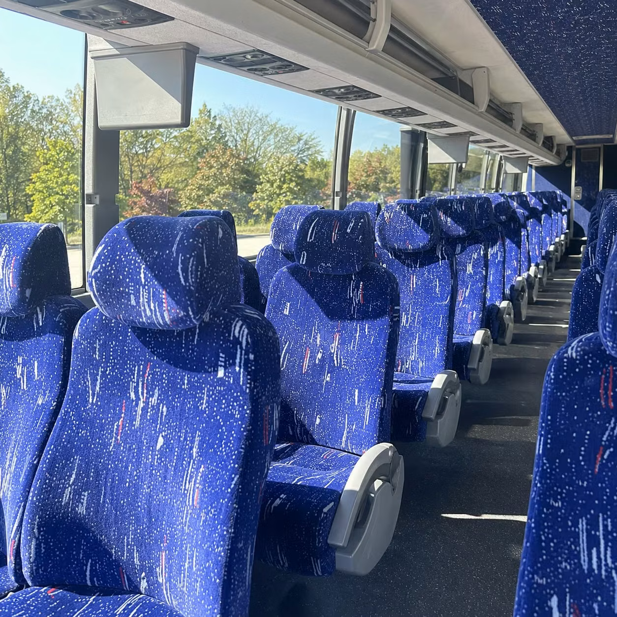 56 passenger charter bus interior