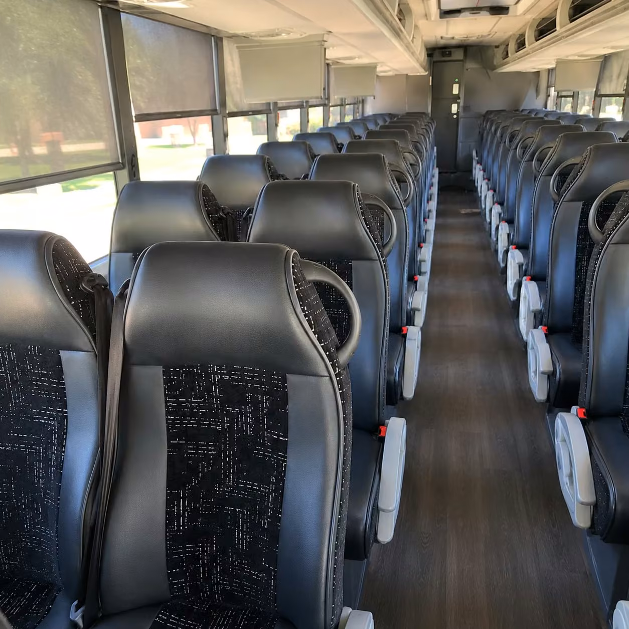 santa ana charter bus rental interior