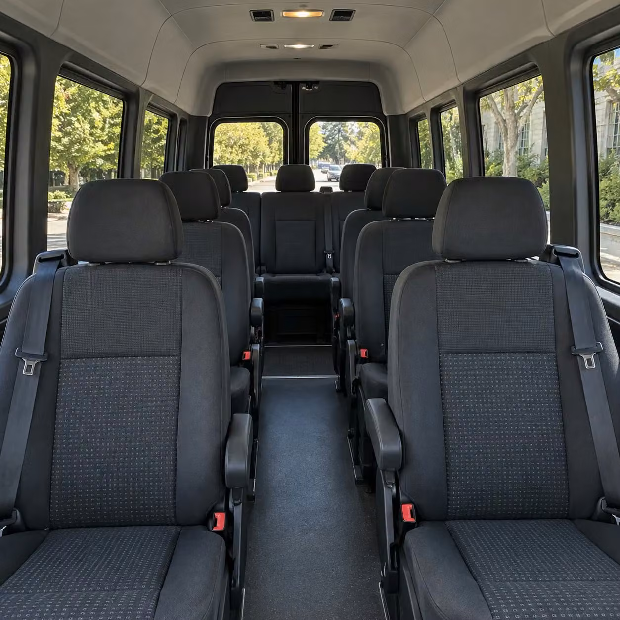 sprinter van with driver inside